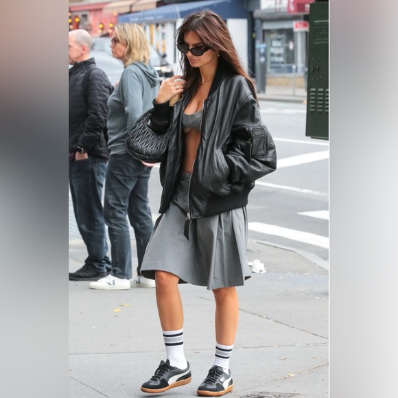 PUMA King 21 IT Black Leather Shoes SZ 7 Samba Style Indoor Futbol Dua Lipa - Picture 2 of 12